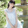 Women-Casual-Hanfu-Inspired-Sleeveless-Outfit-in-Blue-Tones-2 Women Casual Hanfu-Inspired Sleeveless Outfit in Blue Tones