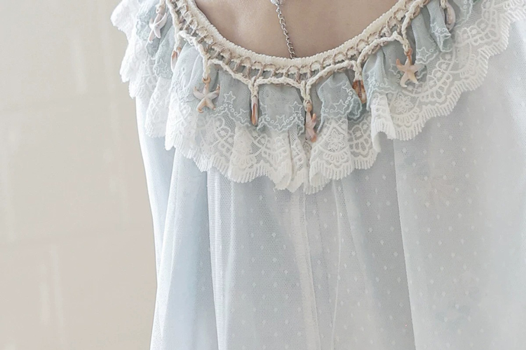 Women Casual Hanfu-Inspired Sleeveless Outfit in Blue Tones