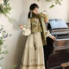 Women-Fashionable-Dress-Set-Winter-Vest-and-Hanfu-Set-1 Women Fashionable Dress Set Winter Vest and Hanfu Set