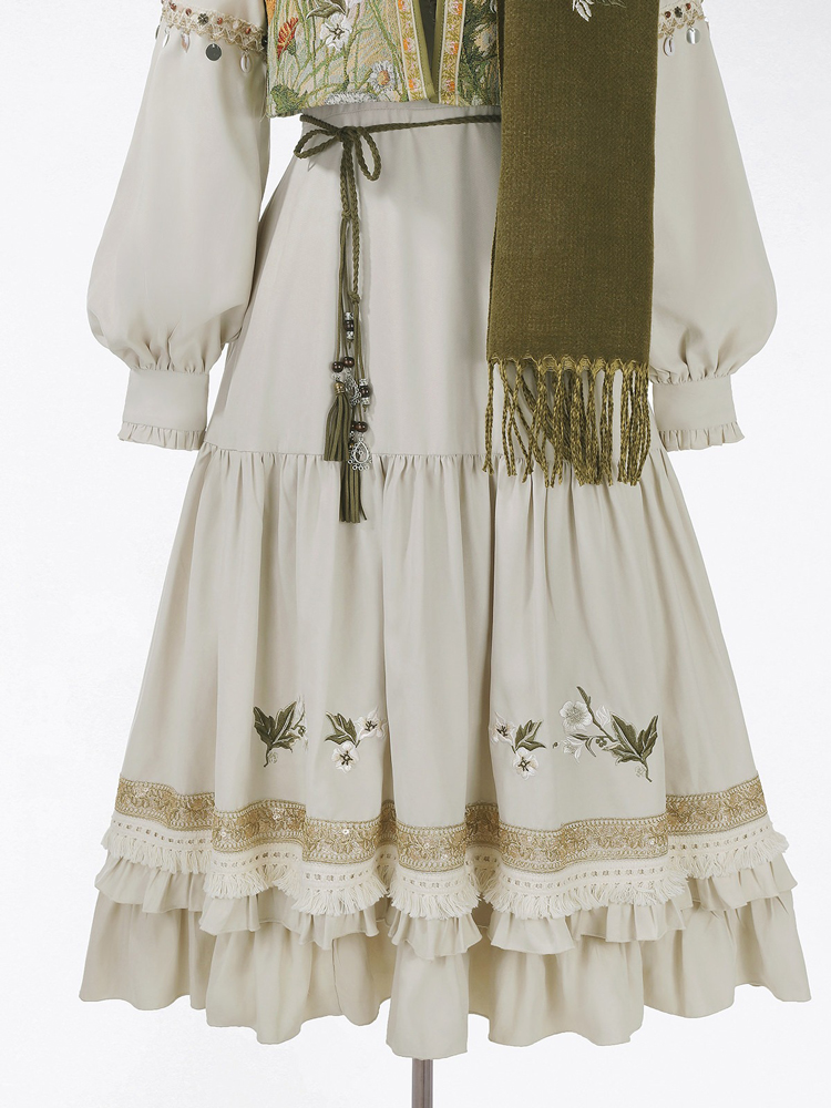 Women Fashionable Dress Set Winter Vest and Hanfu Set