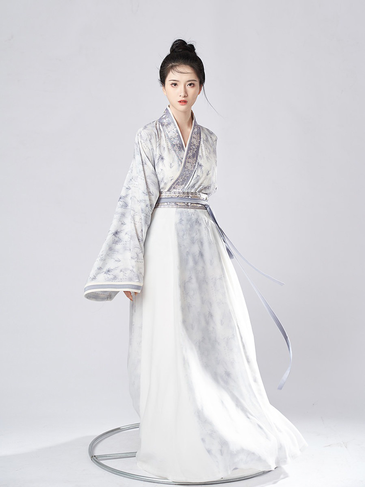 Women Spring Wuxia Style Jin Dynasty Hanfu Set Simple Elegant Dress