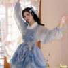 Women Summer Fashion Hanfu Set Ming Dynasty-Style Short Skirt