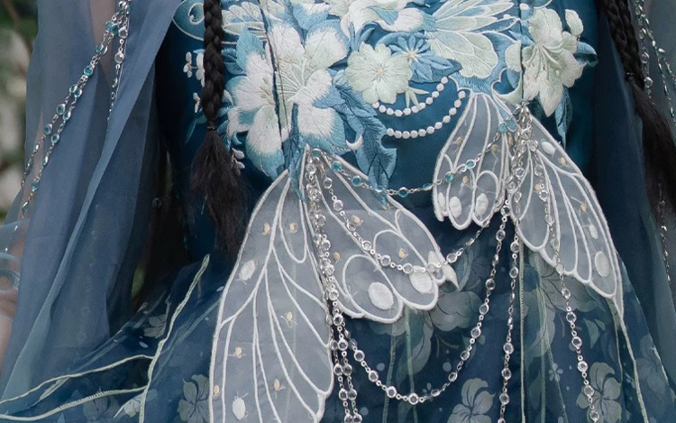 Women Summer Hanfu Tang Dynasty Hezi Qun Ethereal Butterfly Set