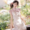 Women-Summer-Retro-Qipao-with-Chinese-Inspired-and-Strawberry-Themed-Casual-Set-2 Women Summer Retro Qipao with Chinese-Inspired and Strawberry-Themed Casual Set