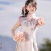 Women-Summer-Retro-Qipao-with-Chinese-Inspired-and-Strawberry-Themed-Casual-Set-4 Women Summer Retro Qipao with Chinese-Inspired and Strawberry-Themed Casual Set