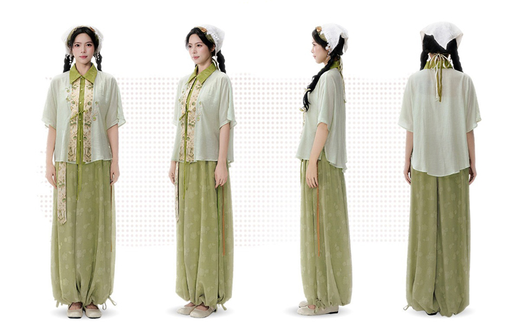 Women Summer Song Dynasty-Style Short-Sleeve Songku Set
